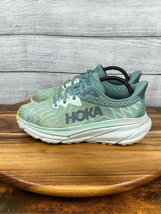 Hoka Shoes - HOKA One One Challenger ATR 7 Wide Mist Green Trail Running Shoe Women’s Size 8